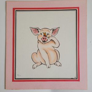 Limited Edition Steven Michael Gardner, Pig with Butterfly